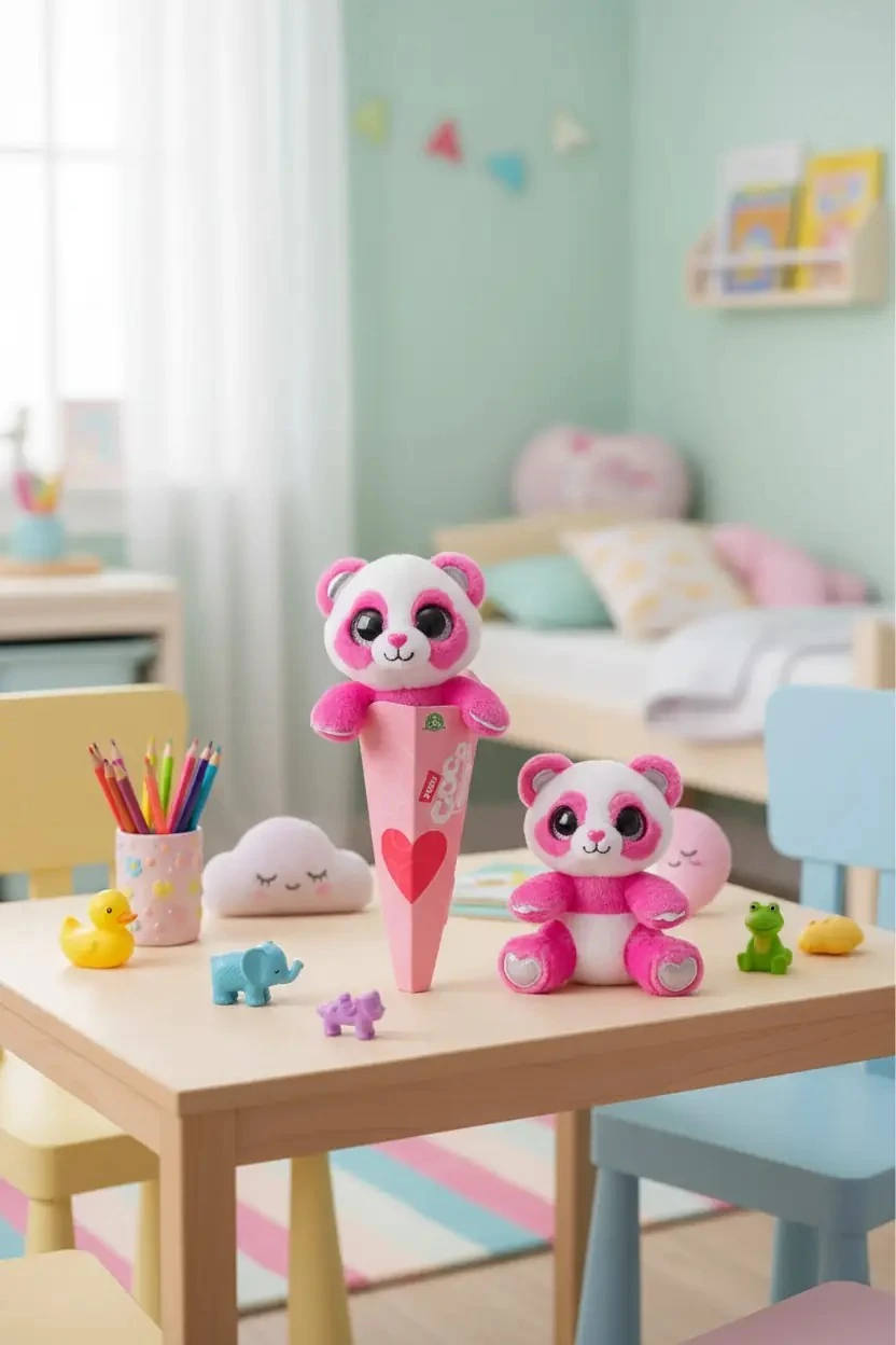 Coco Cones Sevgili Peluş Oyuncak – Konik Ambalajlı Kalp Detaylı Yumuşak Hediye Figür