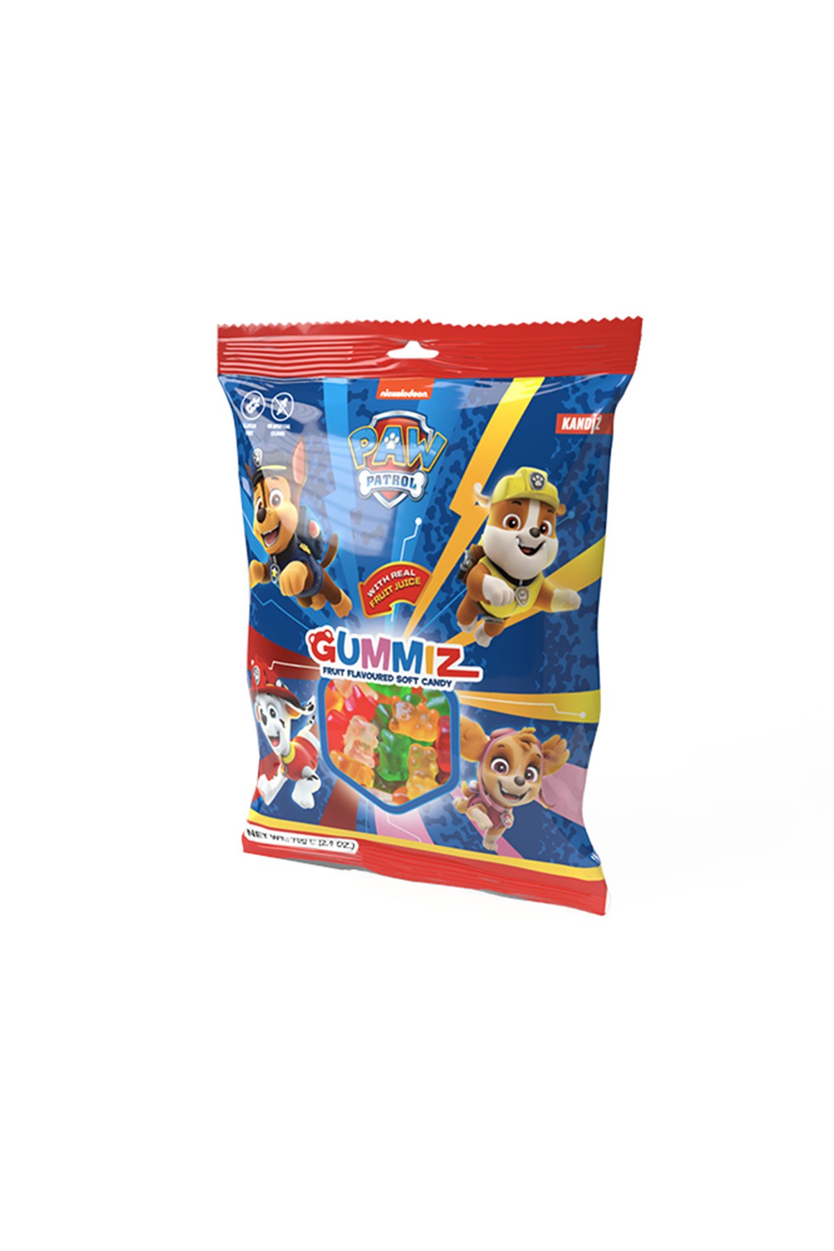 Paw Patrol Gummy Bears 70G - Renkli ve Lezzetli Jelibonlar