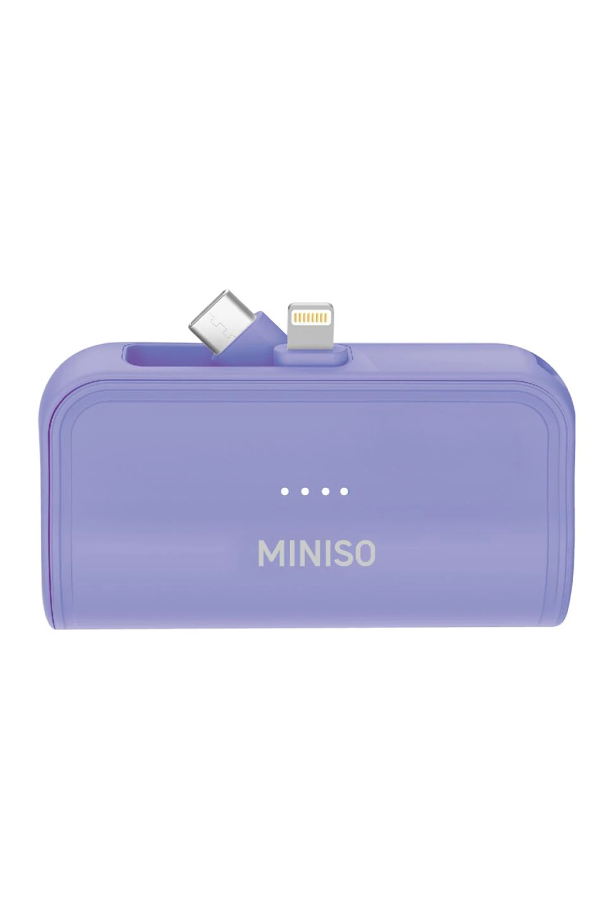 Çift Kablolu 4500mAh Powerbank, Model: X-45DX (Mor)