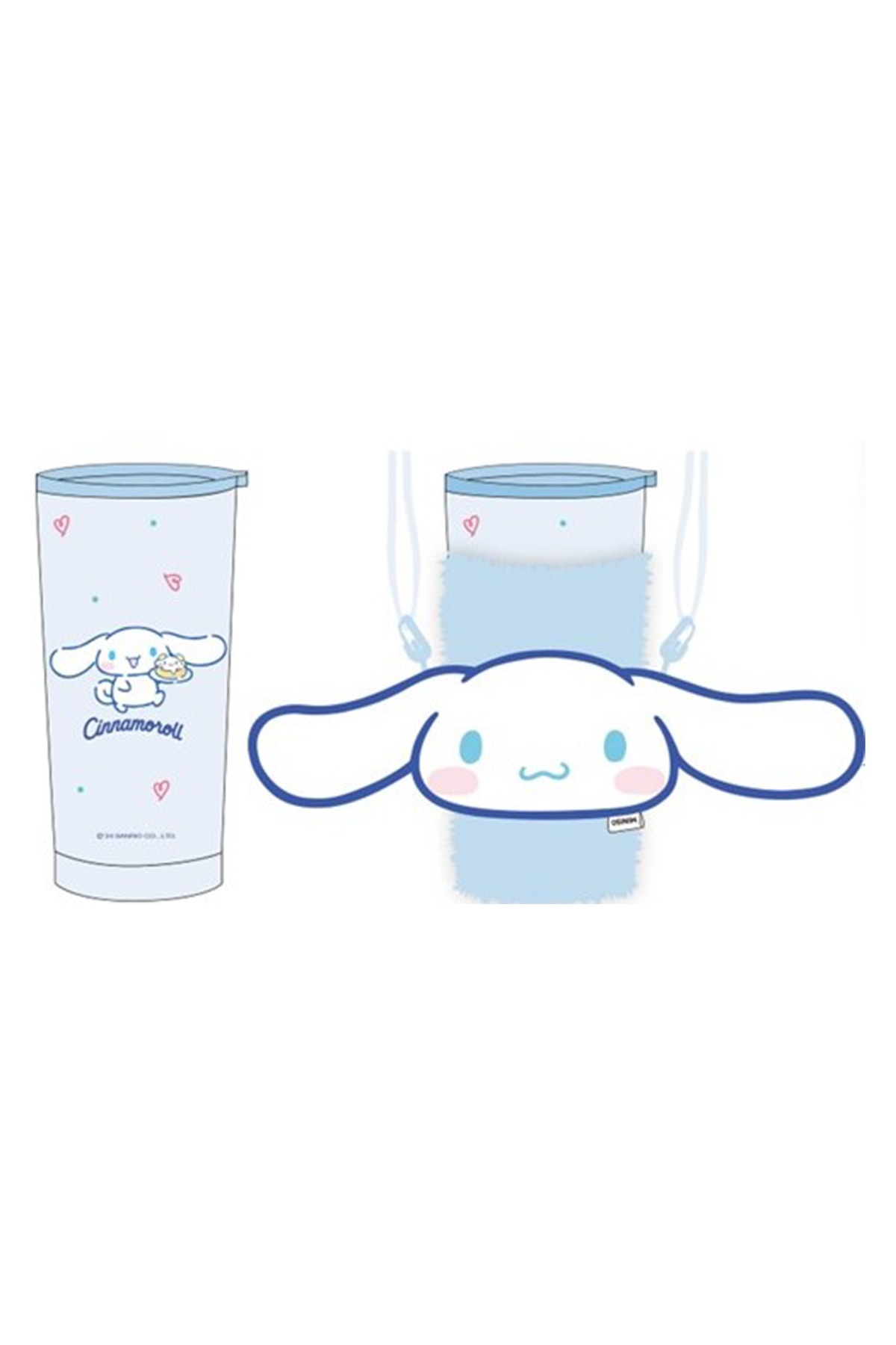 Sanrio Lisanslı  Cinnamoroll Paslanmaz Çelik Bardak (Dekoratif Kılıflı) 550 mL
