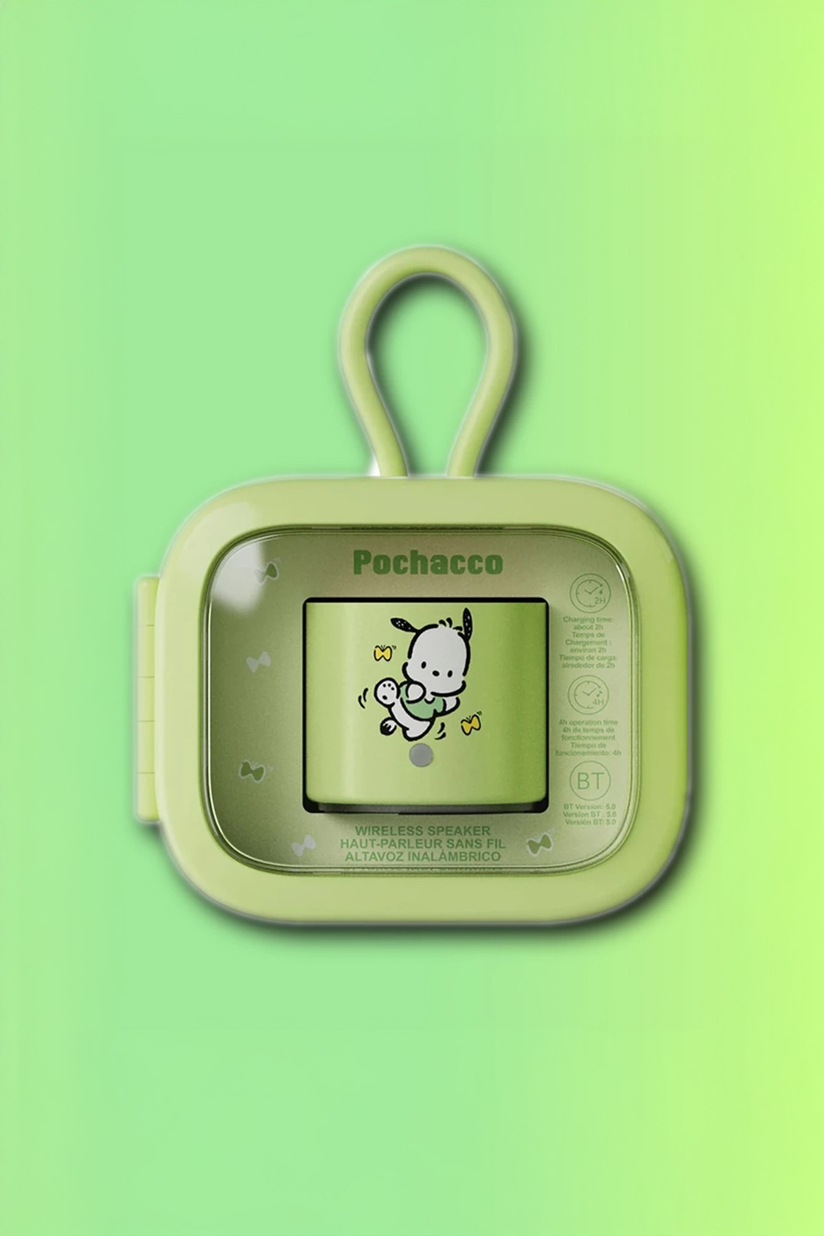Sanrio Lisanslı Taşınabilir Metal Kablosuz Hoparlör - Pochacco