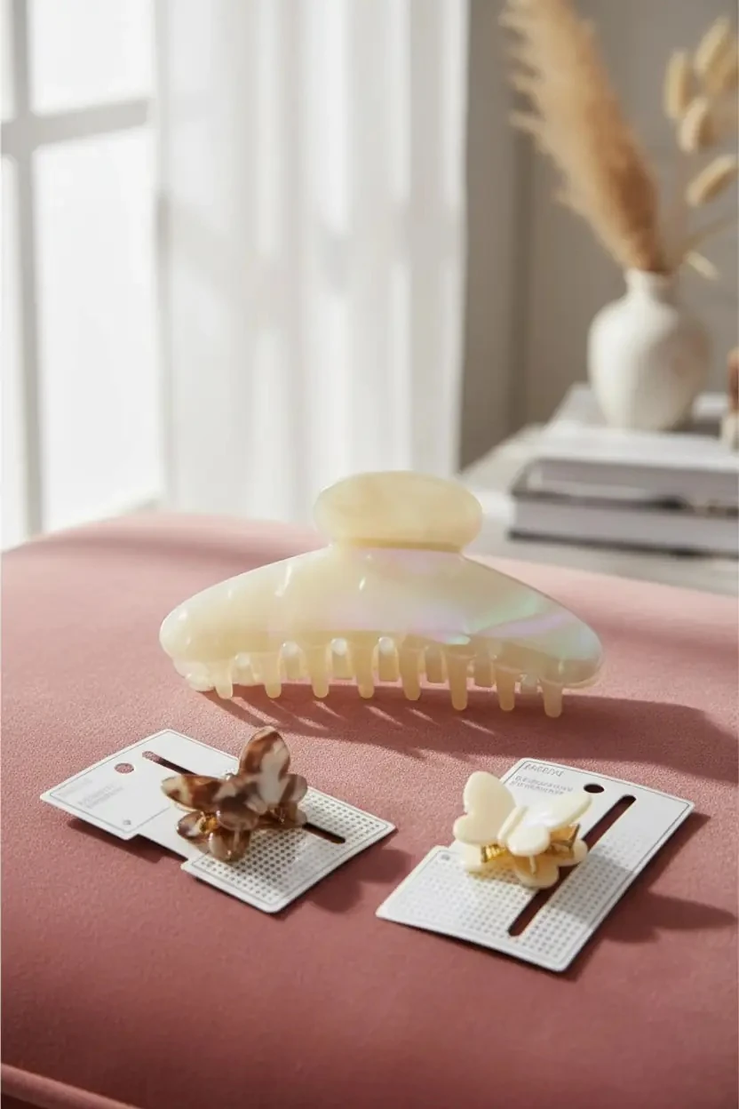 Miniso Lisanslı Güçlü Tutuşlu Büyük Kıskaç Toka – Selüloz Asetan