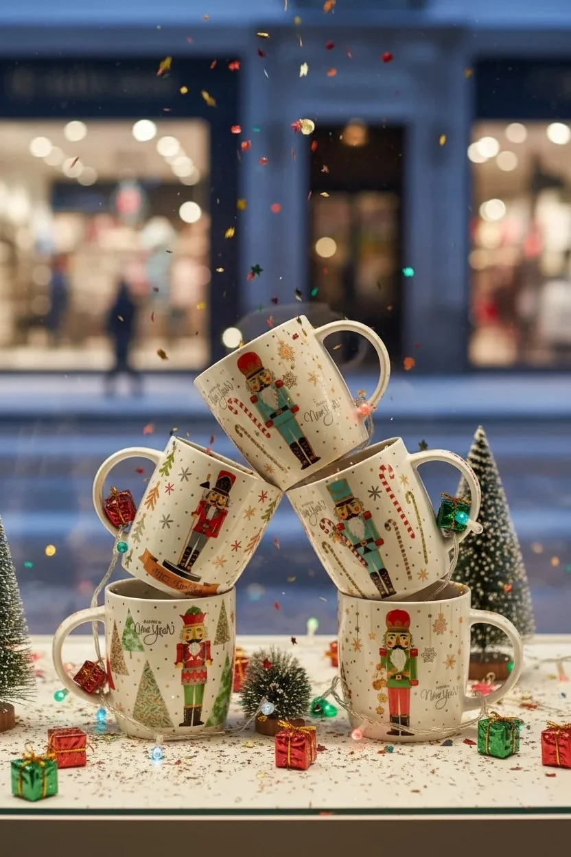 Yeni Yıl Temalı Porselen Kupa