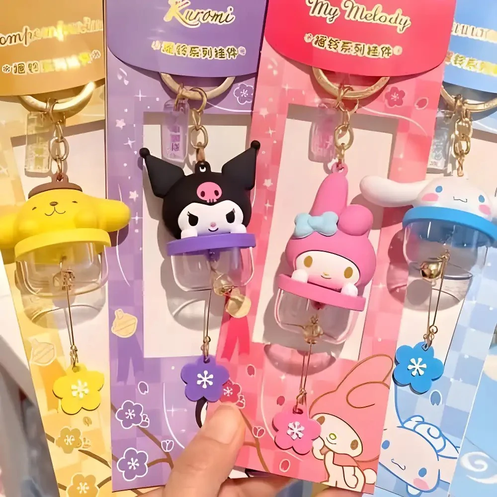 Sanrio Lisanslı Zilli Anahtarlık Serisi - Kuromi - Cinnamoroll - My Melody - Hello Kitty