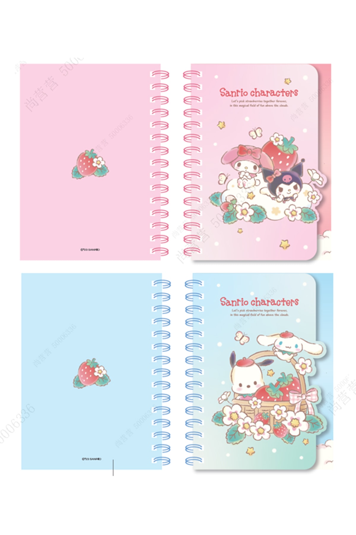 Sanrio Lisanslı Çilek Koleksiyonu A5 Figürlü Tel Ciltli Kitap (64 Sayfa) (2 Çeşitli Model)