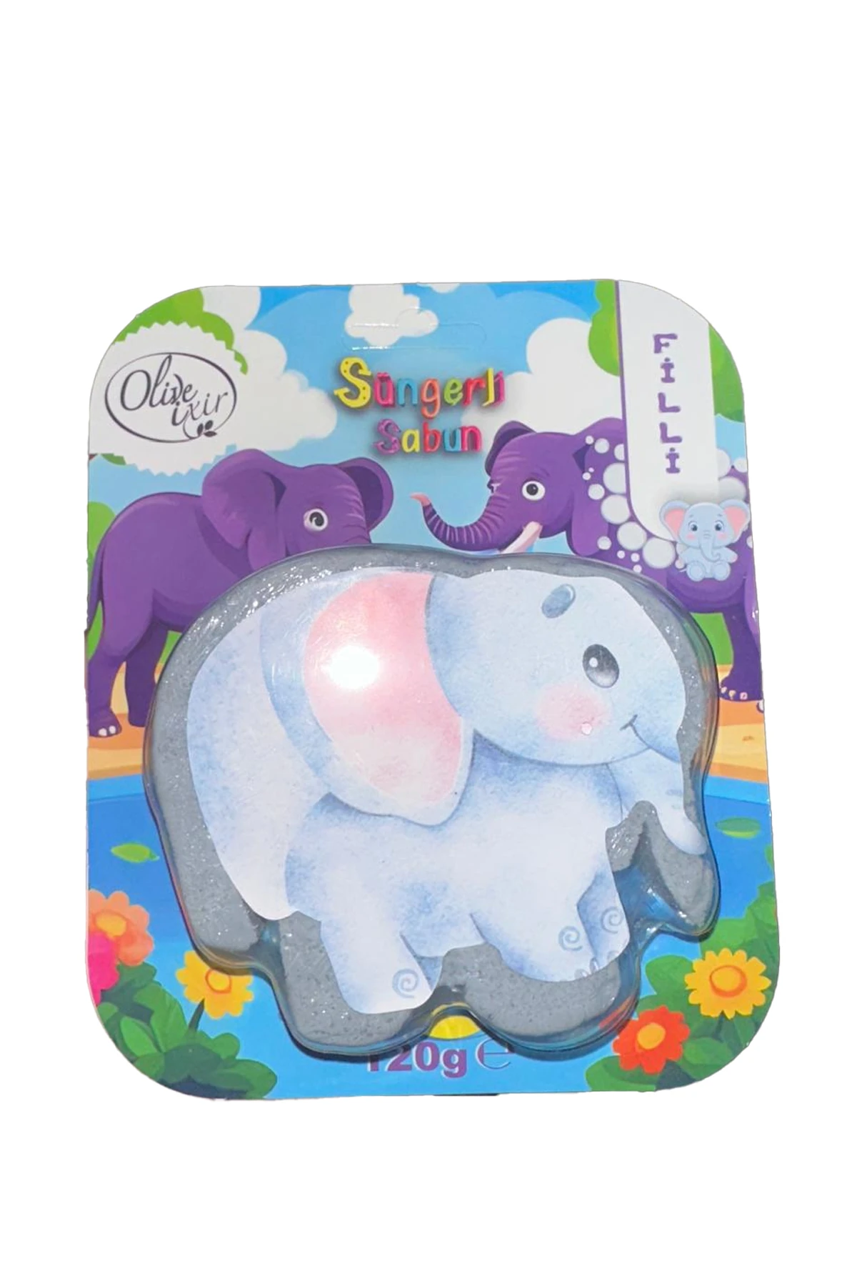 Fil Figürlü Süngerli Sabun