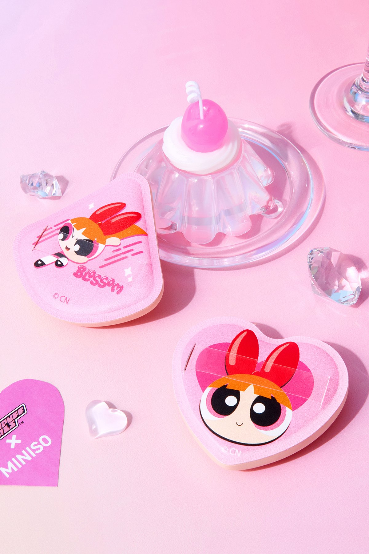 Powerpuff Girls Lisanslı Makyaj Puf Seti - Blossom