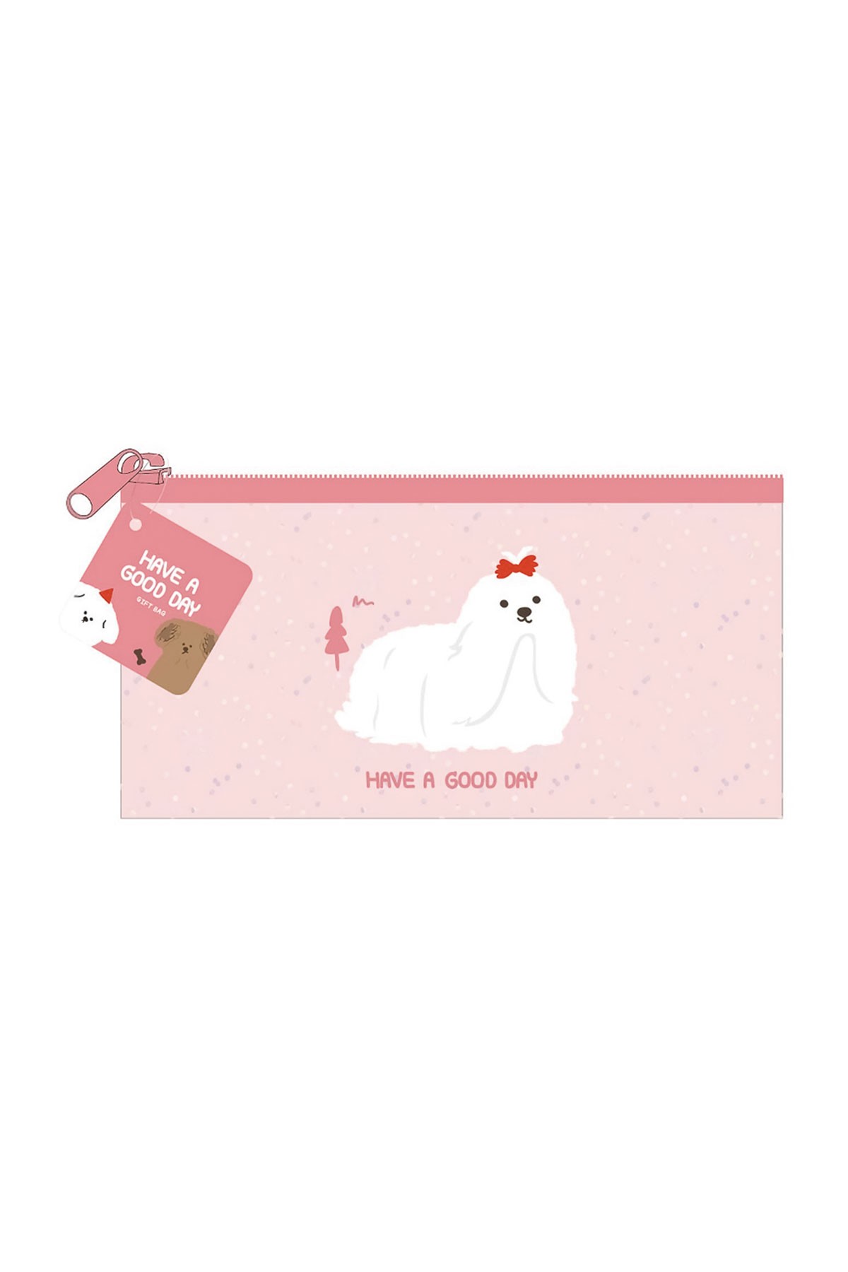 Küçük Köpek Serisi Pvc Kalemlik (20*10Cm) - Pembe