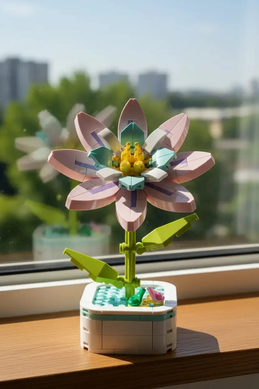Akasma Çiçeği Oyun Bloğu – Saksılı Mini Dekor Set | Miniso TR