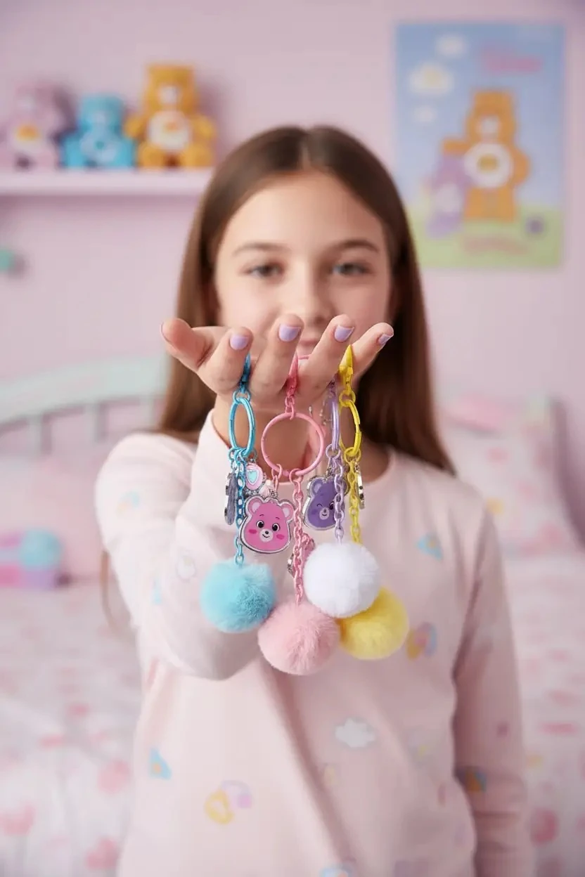 Care Bears Lisanslı Pofuduk Toplu Metal Anahtarlık