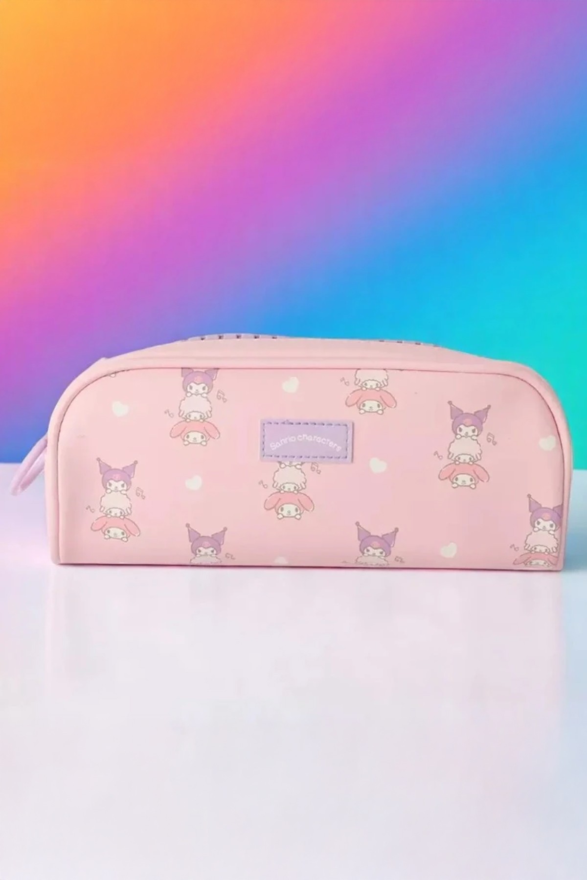 Sanrio Lisanslı Büyük Fermuarlı Kırtasiye Çantası (Sanrio Karakterli)