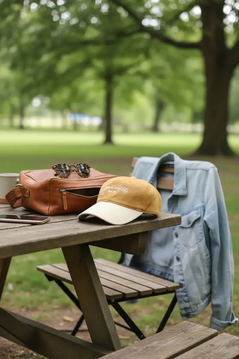 Good Vibes Club Nakışlı Süet Taba Kep – Ayarlanabilir Arka Bantlı