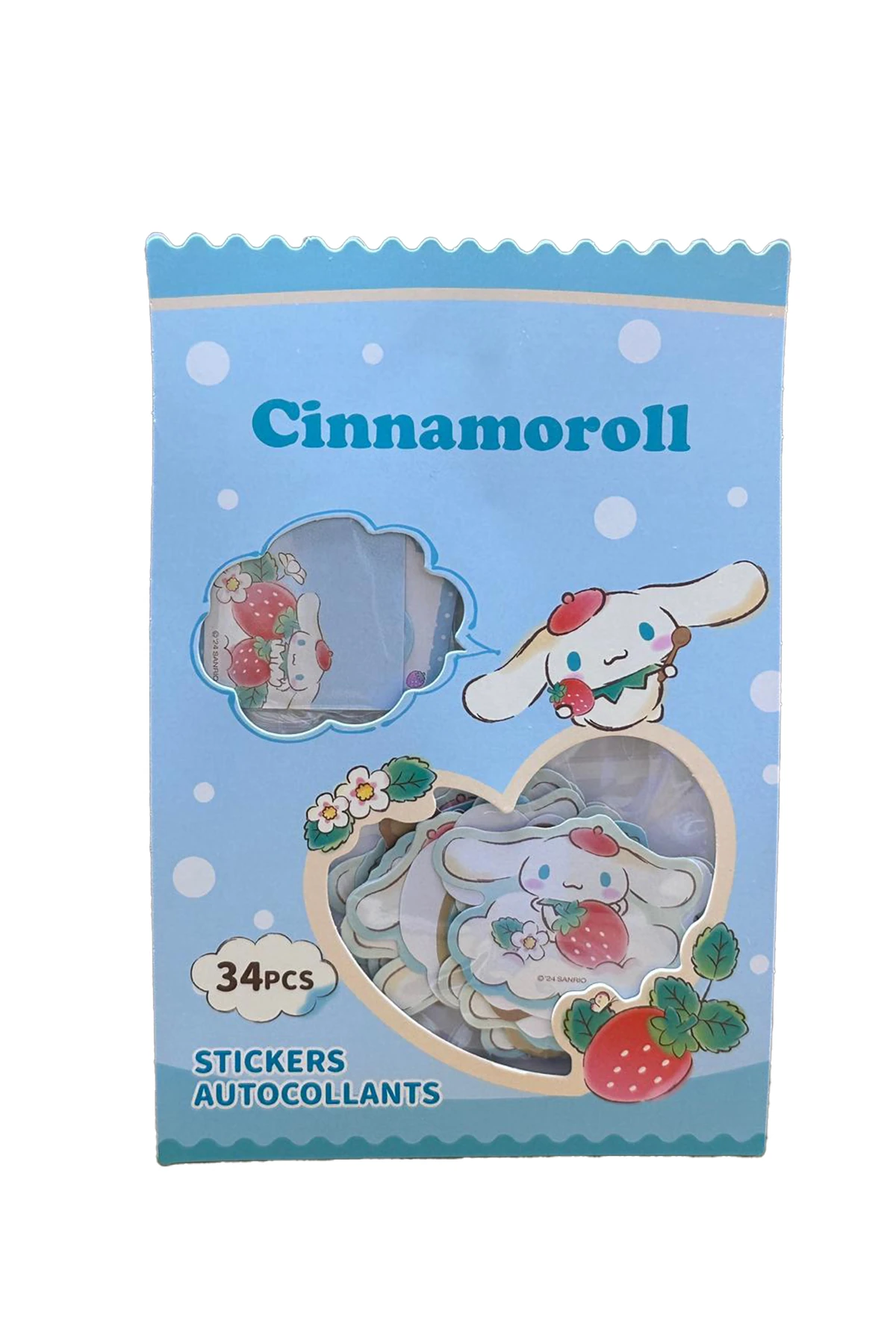 Sanrio Lisanslı Çilek Koleksiyonu İki Sıralı Sticker