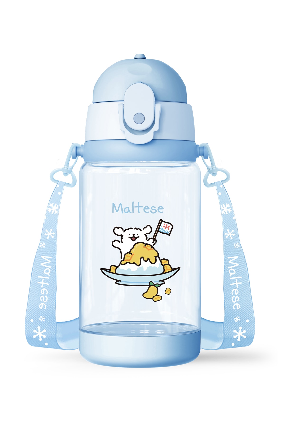 Maltese Lisanslı Omuz Askılı Plastik Şişe (520ml) - Mavi