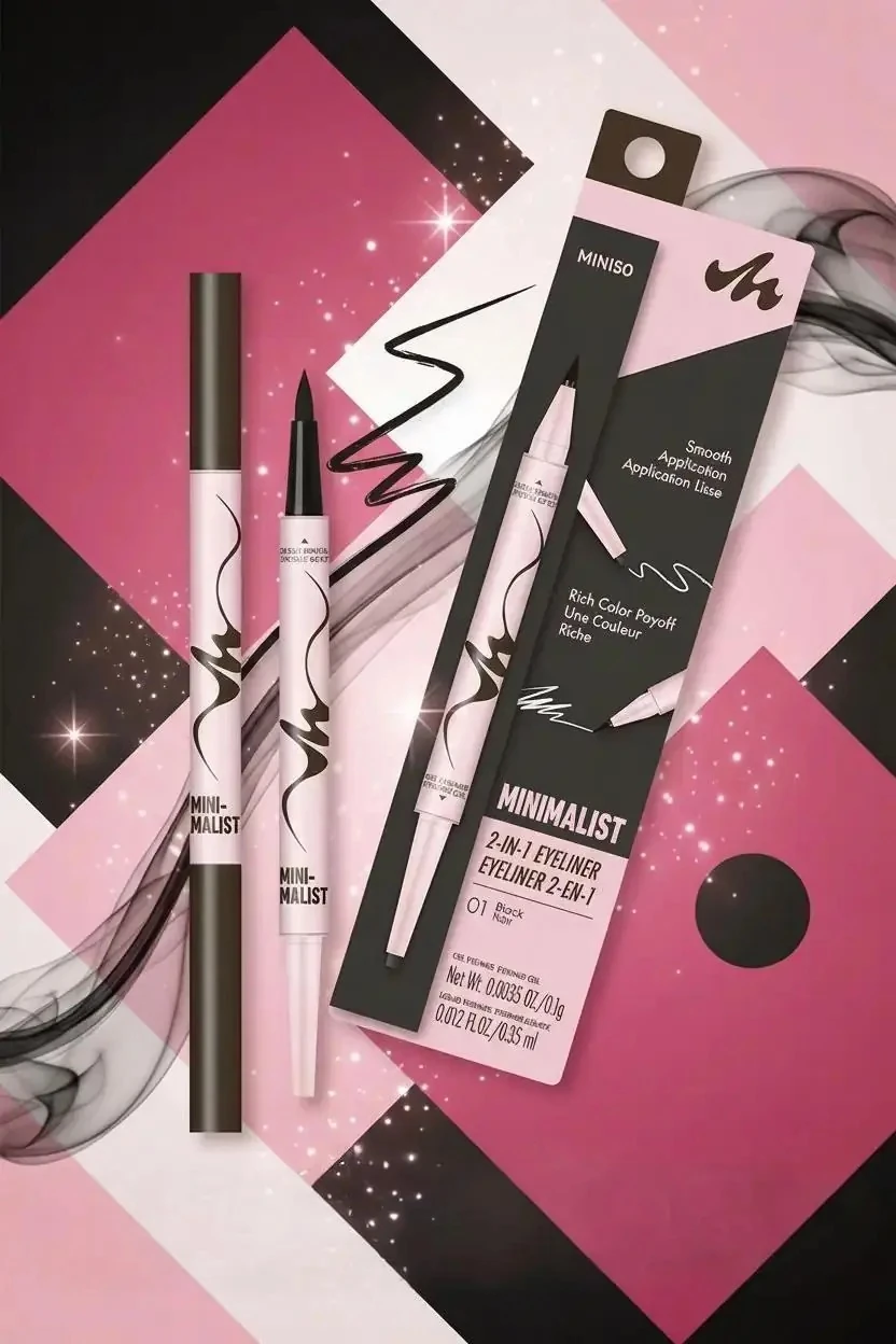 Minimalist Serisi Çift Taraflı Eyeliner (01 Siyah)