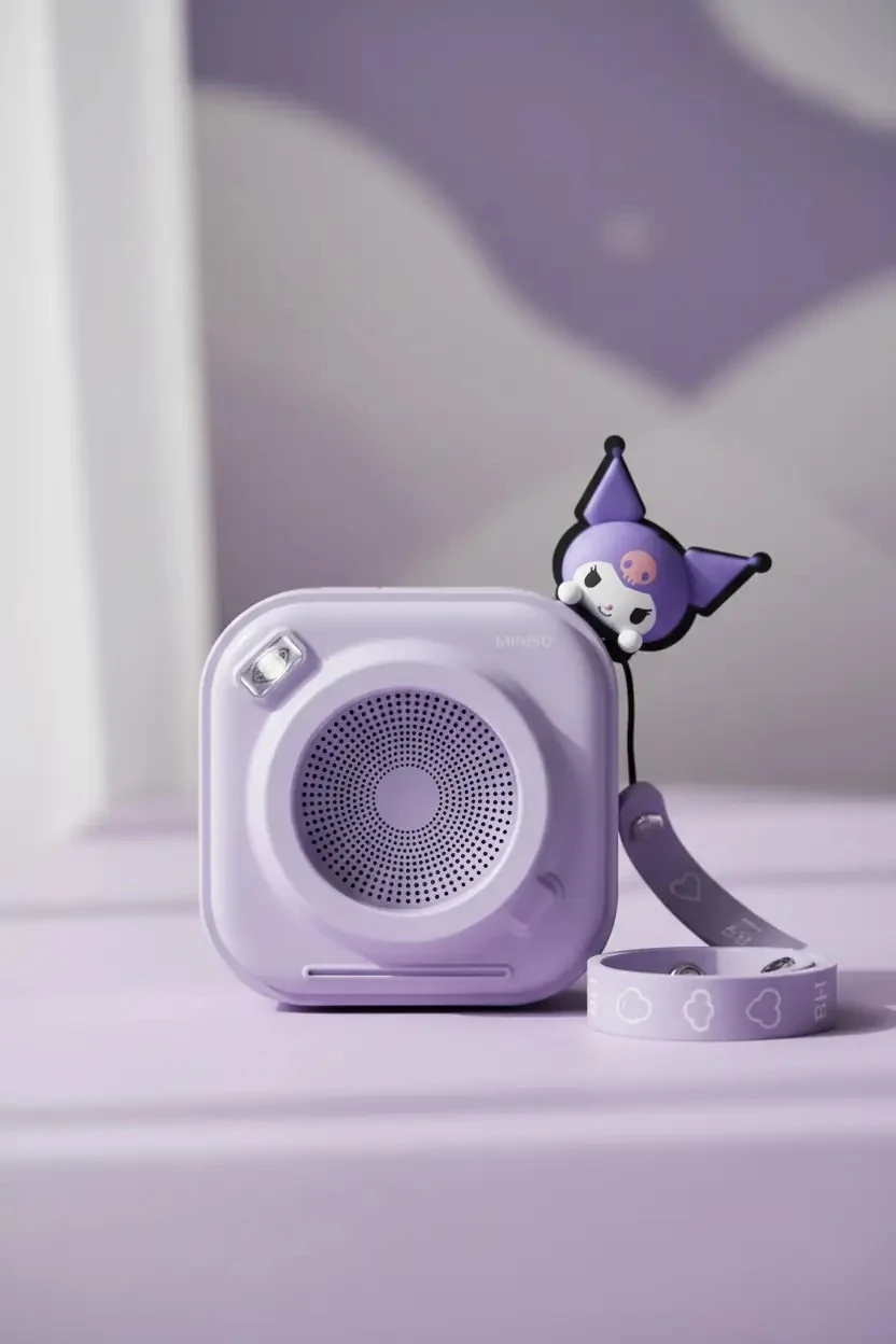 Sanrio Lisanslı Kuromi Bluetooth Hoparlör A133 – Kablosuz Taşınabilir Ses Sistemi
