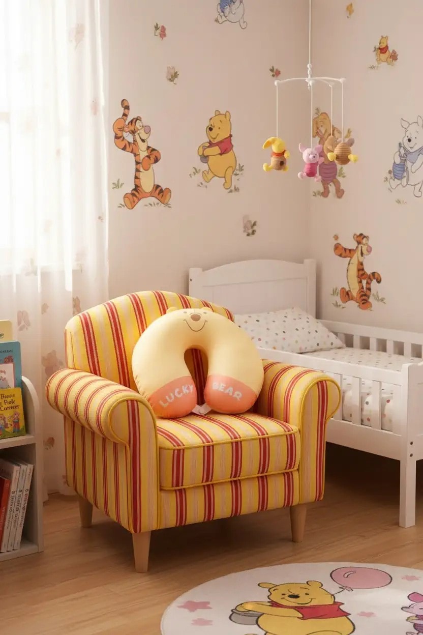 Winnie The Pooh Lucky Bear Lisanslı Boyun Yastığı,Seyahat Yastığı