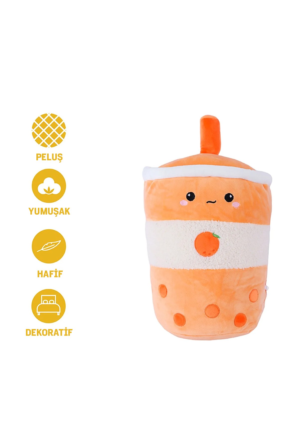 Meyve Çayı Serisi Peluş Oyuncak (30cm) - Portakal