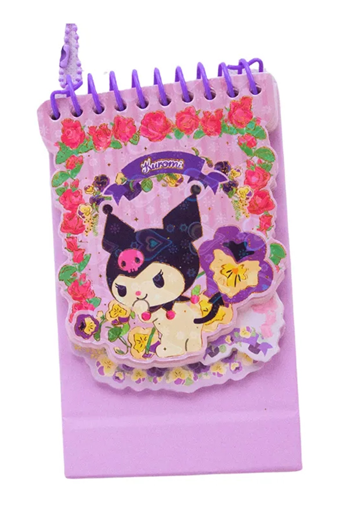 Sanrio Lisanslı Figürlü Telli Mini Defter (60 Yaprak) - Kuromi