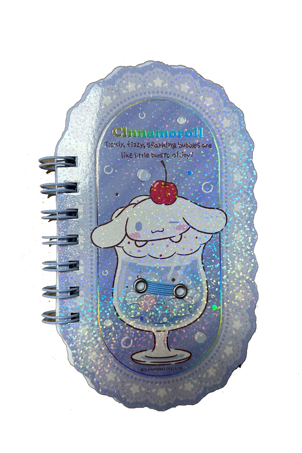 Sanrio Lisanslı Renkli Yaz Serisi Pipetli Kalem Figürlü Telli Defter - Cinnamoroll