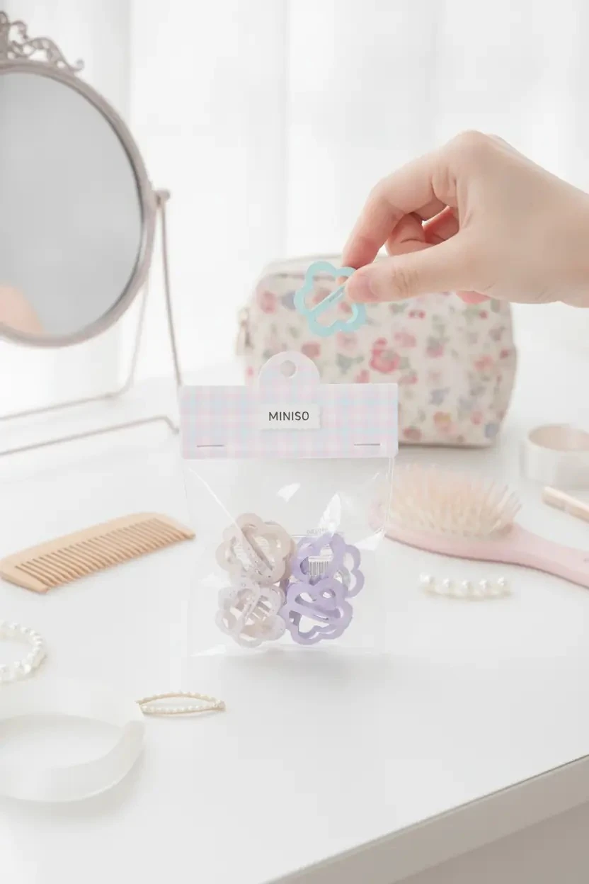 Miniso Lisanslı Çanta Serisi Saç Tokası Seti (10 Adet) – Minimal Tasarım & Güçlü Tutuş