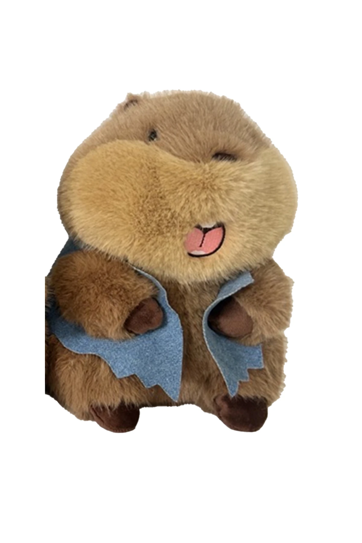 20 cm'lik Marmot Peluş Oyuncak (Denim Kıyafet)