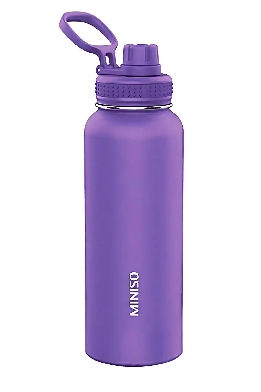 Klasik Tasarım Tutacaklı Suluk Sızdırmaz Kapaklı Çelik Su Kabı (1400Ml) - Mor