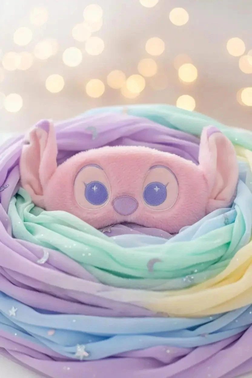 Lilo & Stitch Lisanslı Peluş Uyku Gözlüğü - Angel