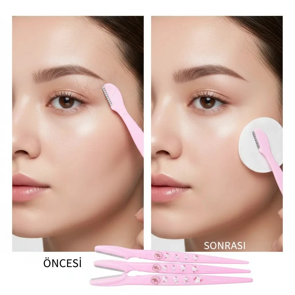 Sanrio Lisanslı Pembe Serisi 6 Parça Kaş Usturası - Hello Kitty