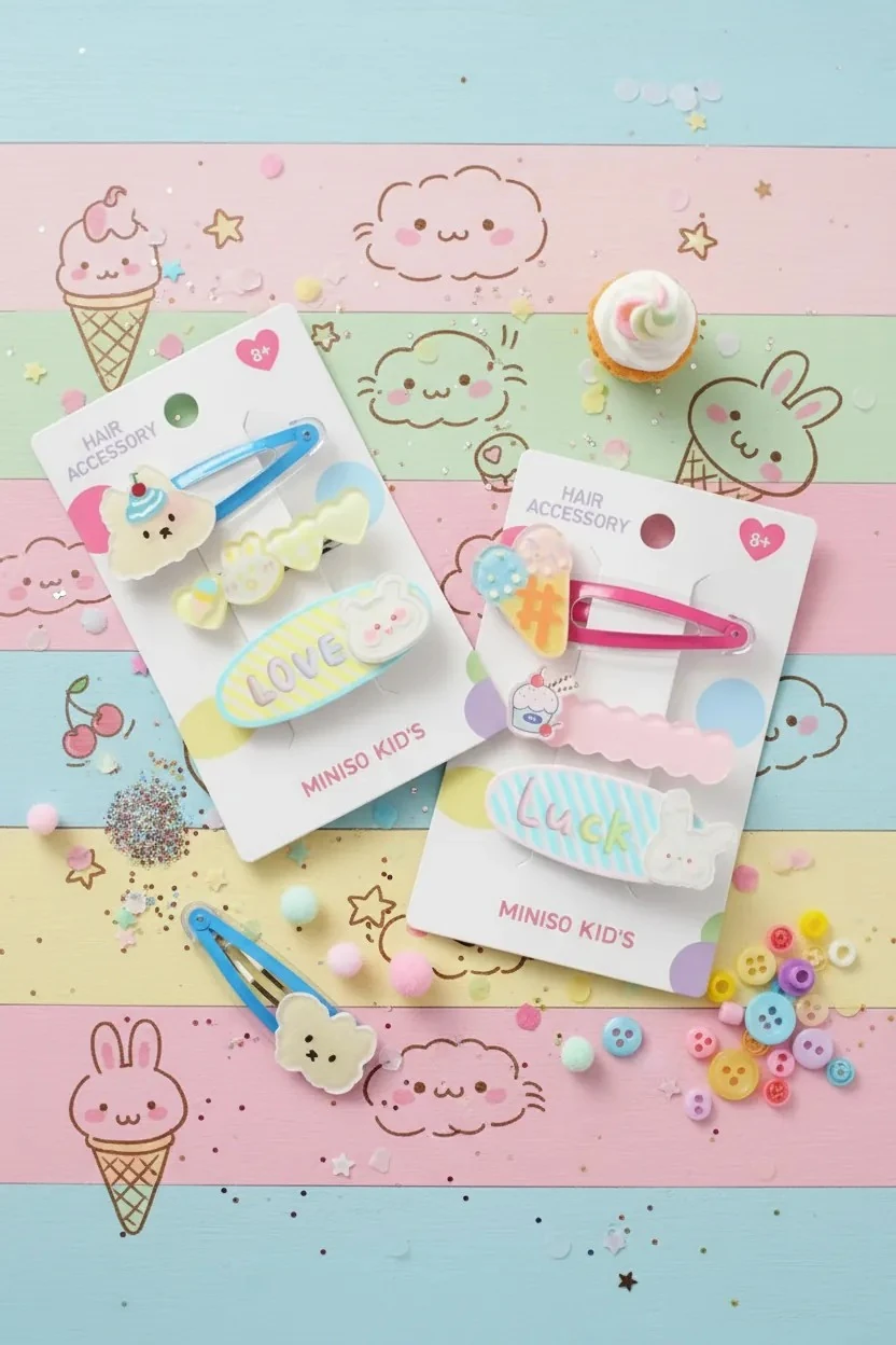 Eğlenceli Ayı Serisi Saç Tokaları 3 adet