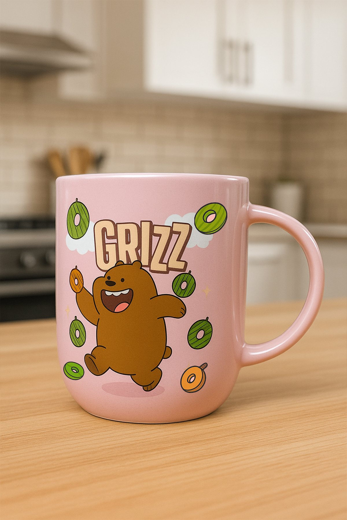 We Bare Bears Lisanslı Tatlı Serisi Kaşıklı Bardak Seti - 2 Adet