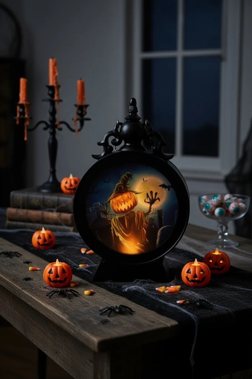 Halloween Masaüstü Işıklı Çerçeve
