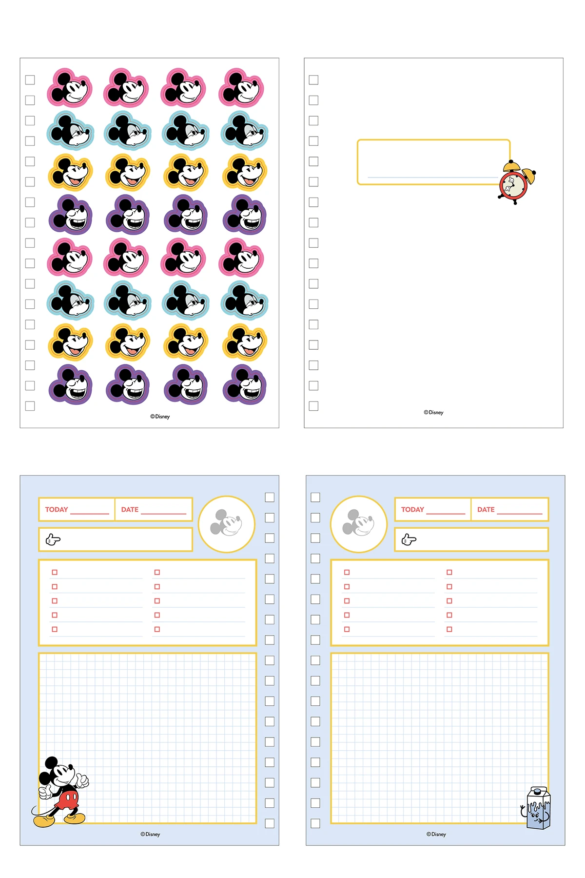 Disney Lisanslı Mickey Yemek Koleksiyonu A5 Günlük Planlayıcı (72 Sayfa, Çıkartmalarla)