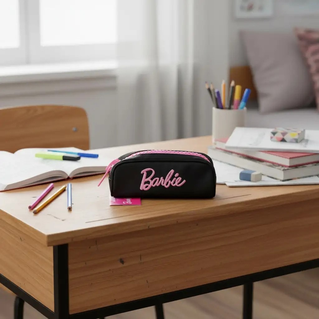 Barbie Lisanslı Büyük Fermuarlı Kalemlik