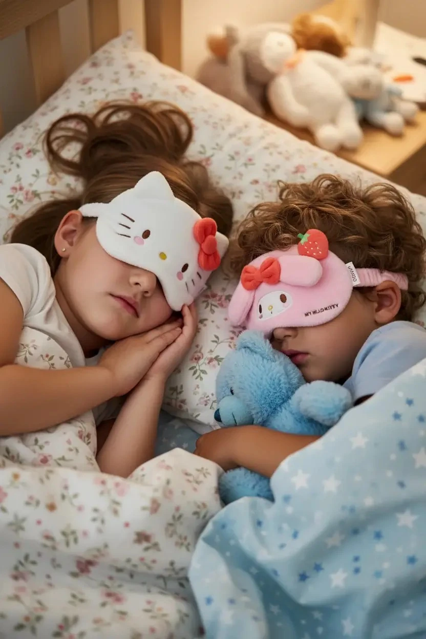 Sanrio Lisanslı Hello Kitty ve Arkadaşları Çilek Koleksiyonu Uyku Gözlüğü