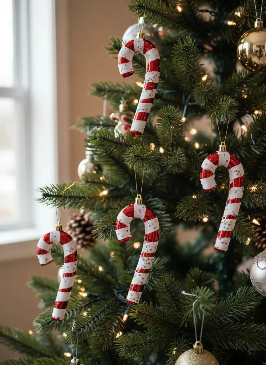 Waldern Luxury 4lü XL Şeker Kamışı Yılbaşı Ağacı Süsü