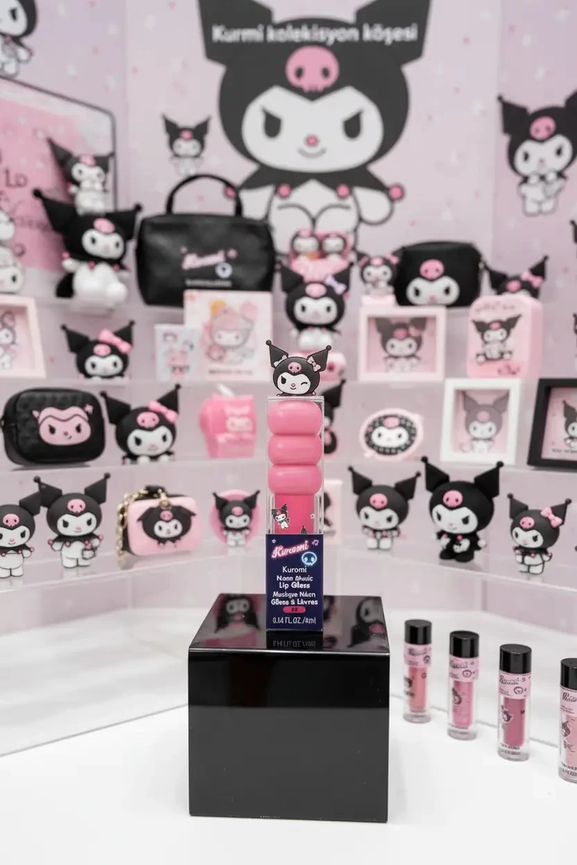 Sanrio Lisanslı Kuromi Neon Music Dudak Parlatıcısı 02 – Parlak ve Nemli Görünüm