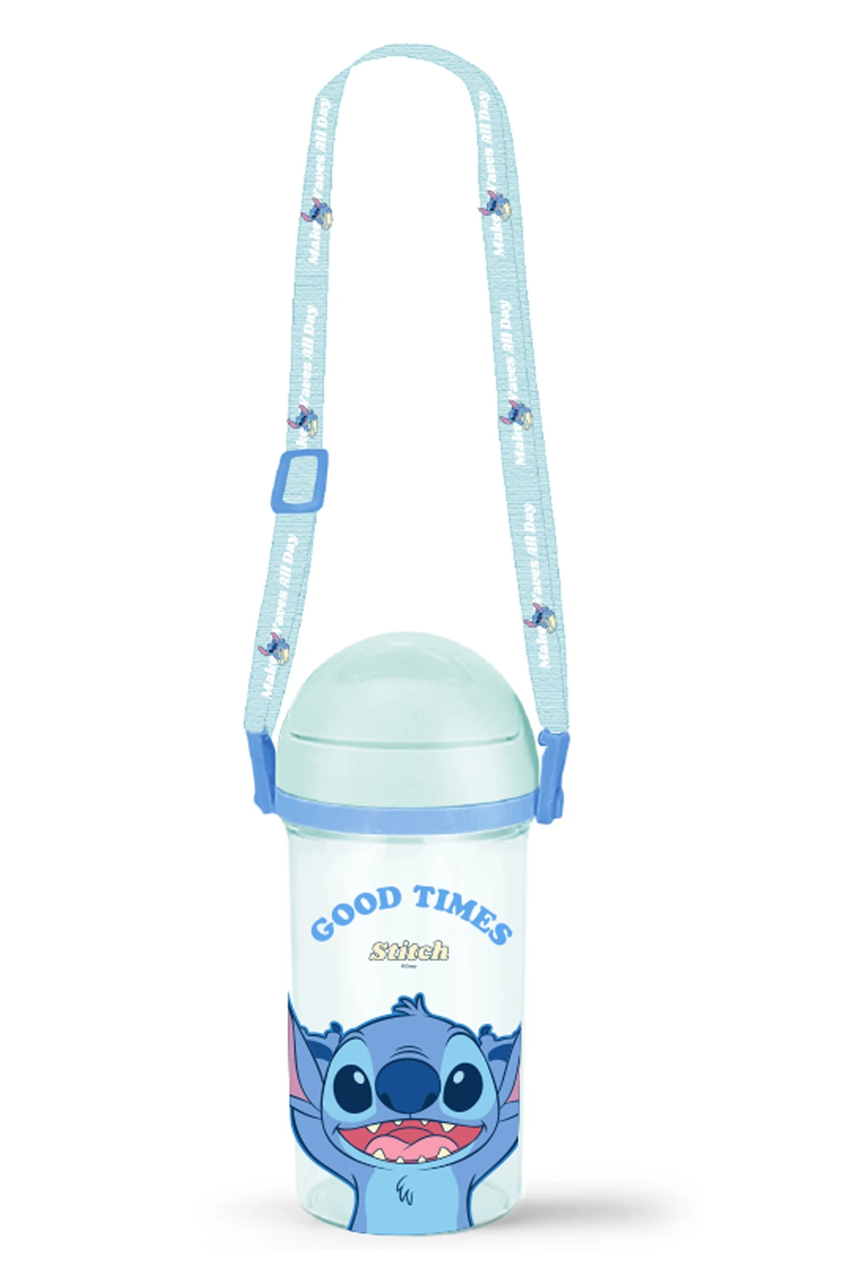 Disney Lilo&Stitch Lisanslı Omuz Askılı ve Pipetli Plastik Şişe