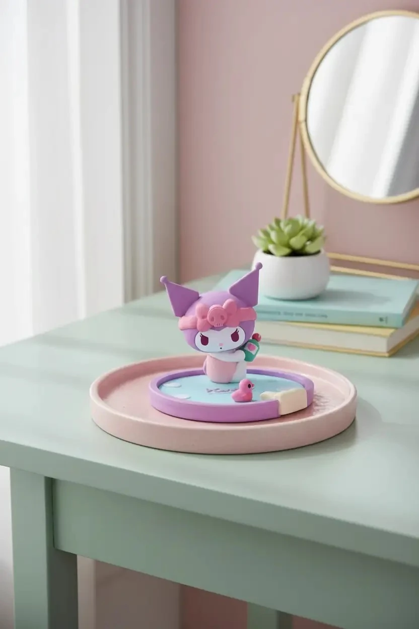 Sanrio Lisanslı Banyo Serisi Kuromi Masa Üstü Telefon ve Tablet Tutucu