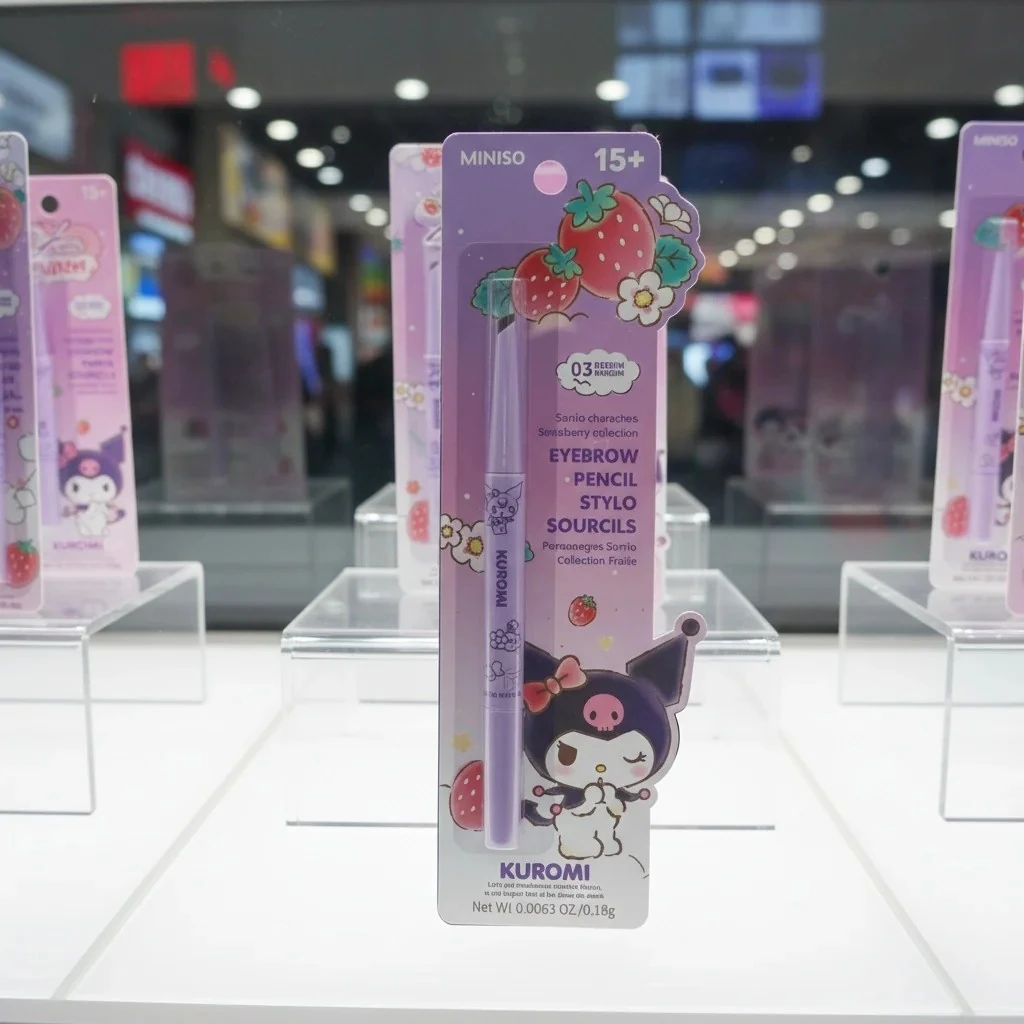 Sanrio Lisanlı Kuromi Kaş Kalemi - Kahverengi