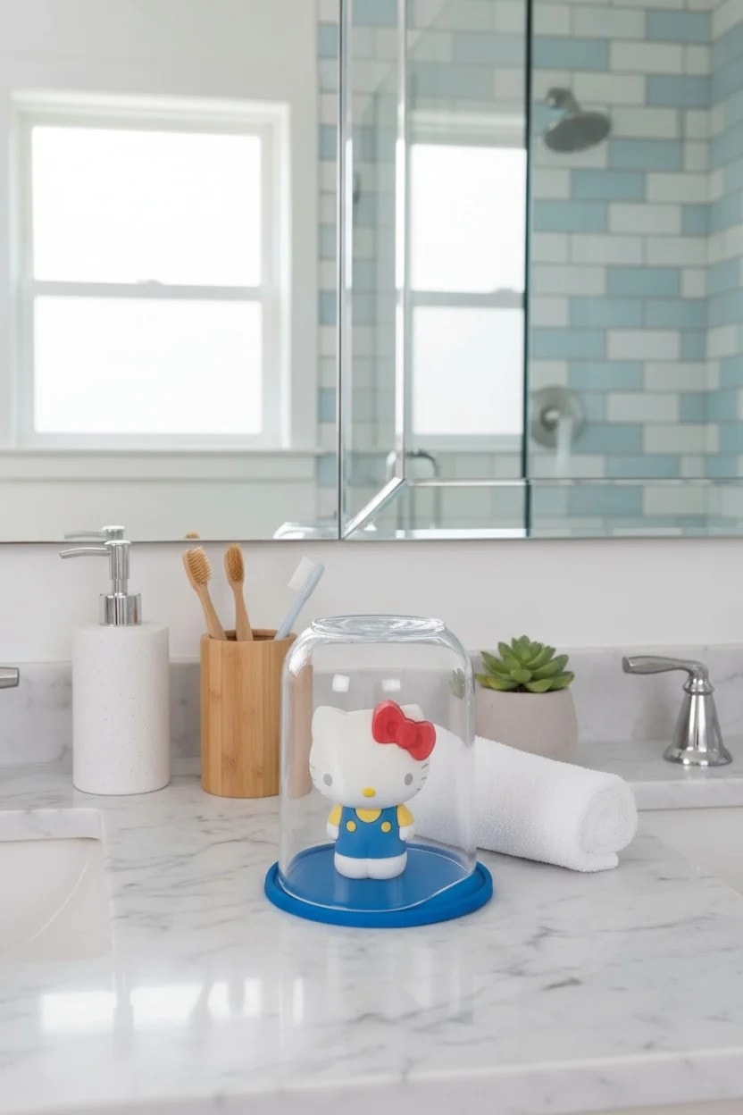 Sanrio Lisanslı Sanrio Karakterleri Banyo Bardak Seti (Hello Kitty)