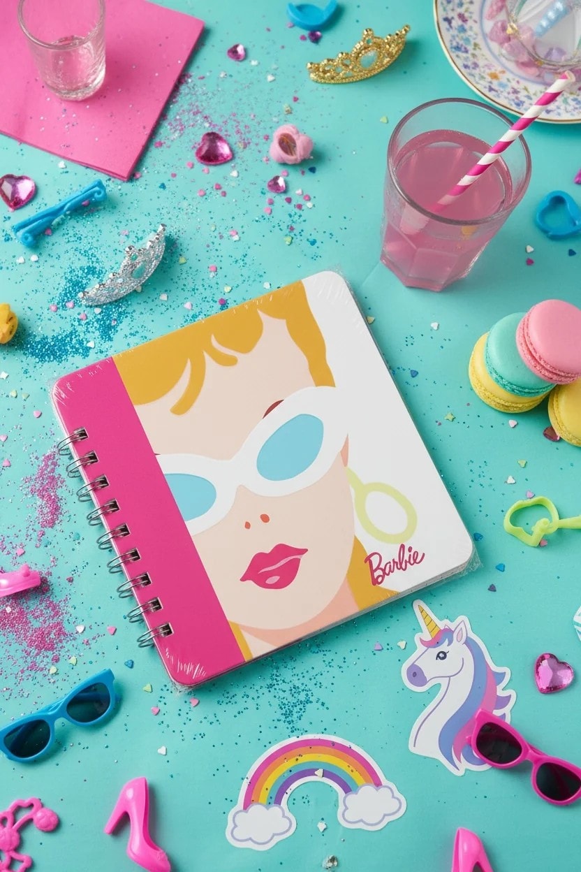 Barbie Lisanslı Spiralli Sert Kapak Not Defteri 100Yp. Çizgili