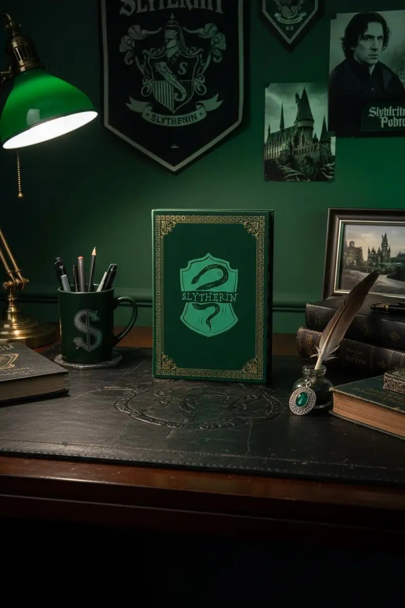 Harry Potter Lisanslı Ciltli Çizgili Defter 208Yp. - Slytherin