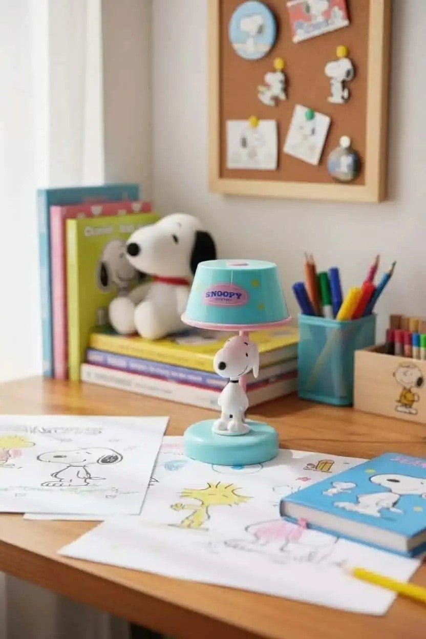 Snoopy Lisanslı Vintage Serisi Masaüstü Gece Lambası