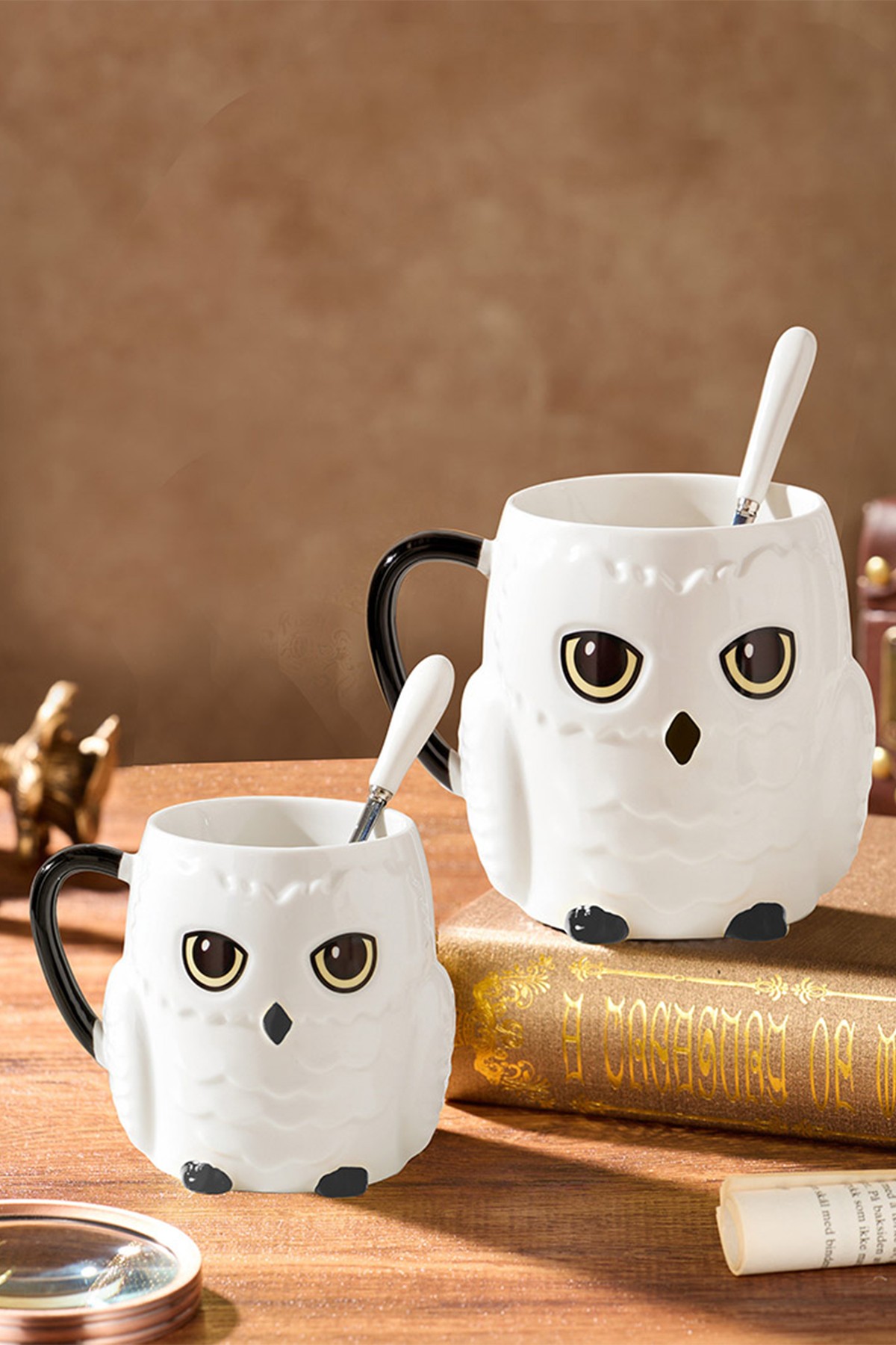 Harry Potter Lisanslı Kaşıklı Seramik Kupa (430ml) - Hedwig