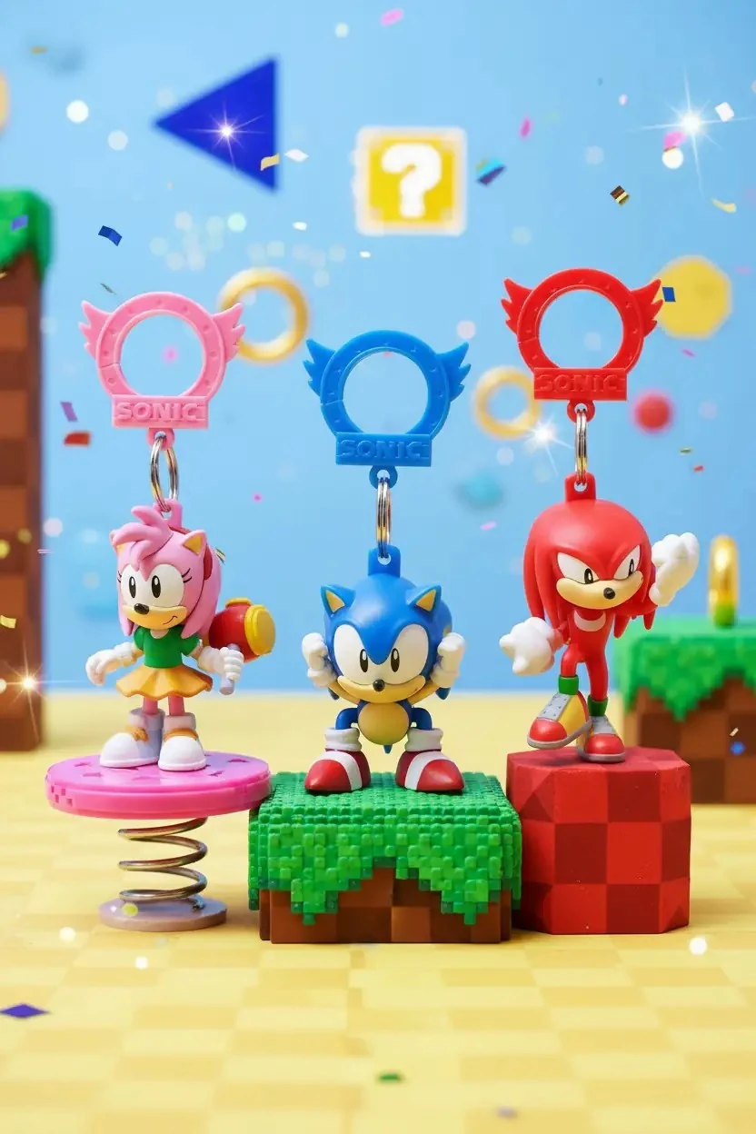 Sonic the Hedgehog Sürpriz Anahtarlık ve Çanta Askısı – Koleksiyonluk Blind Box Figür Aksesuar