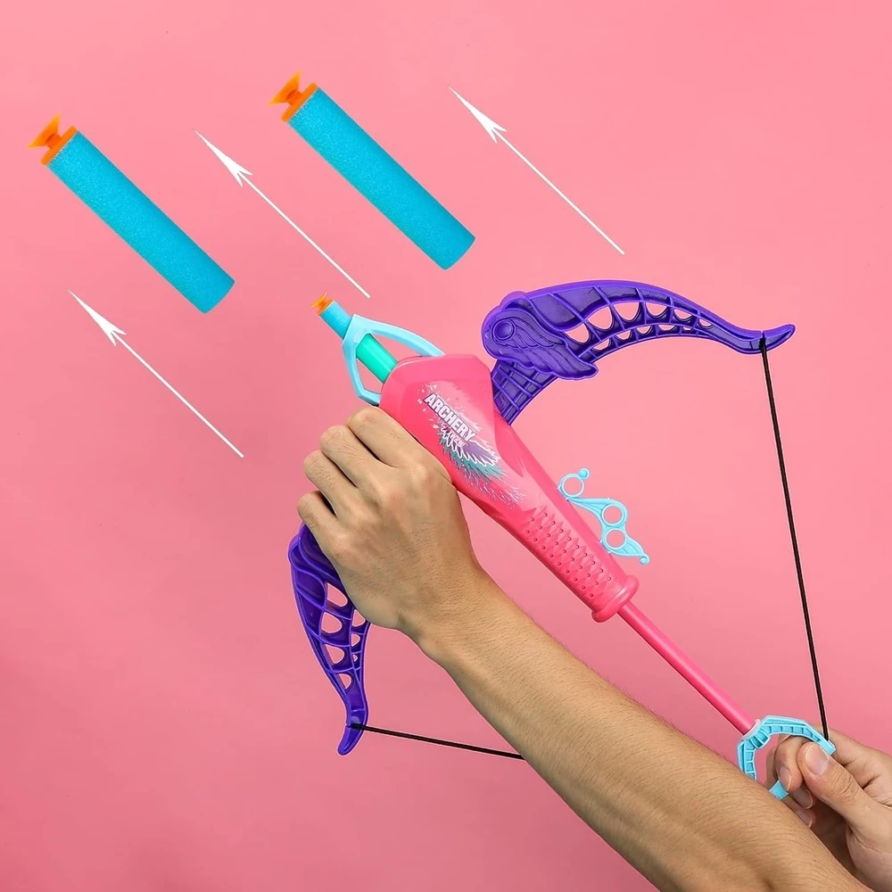 Soft Bullet Serisi Oyuncak Tabanca (Hedefli)(Pembe ve Mor)