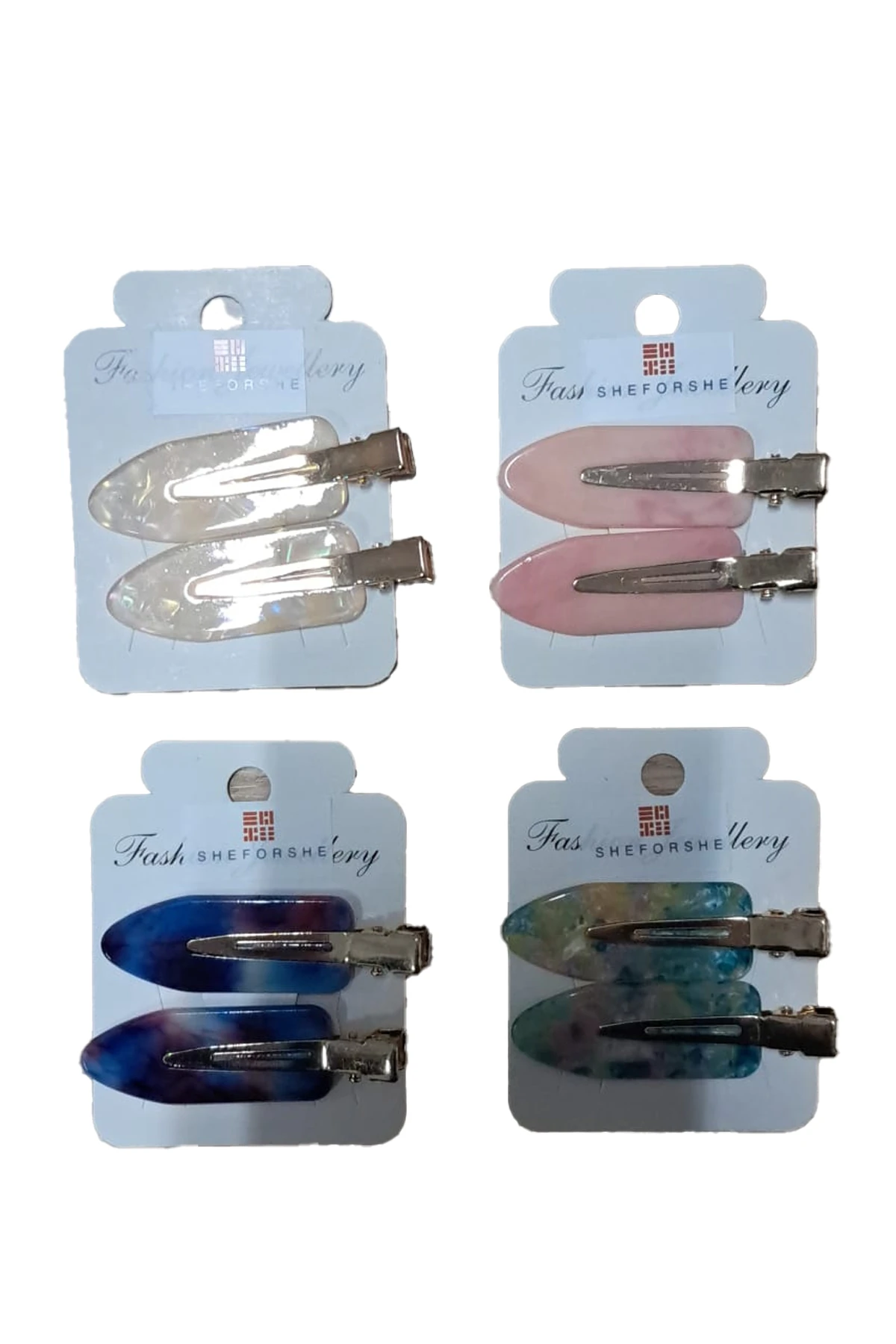 Karışık Desenli İz Yapmayan Saç Klipsi