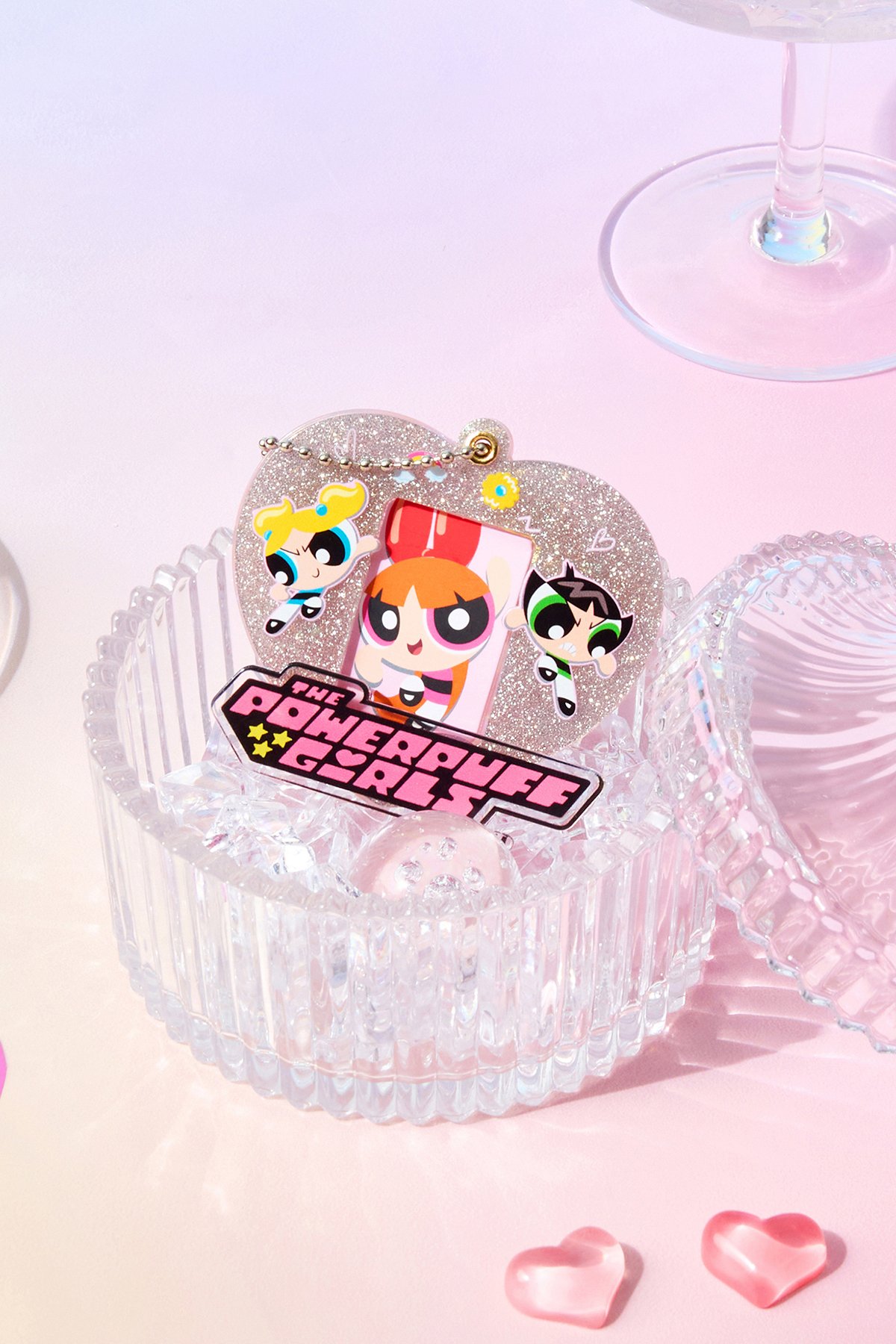 Powerpuff Girls Lisanslı Kalp Figürlü Anahtarlık