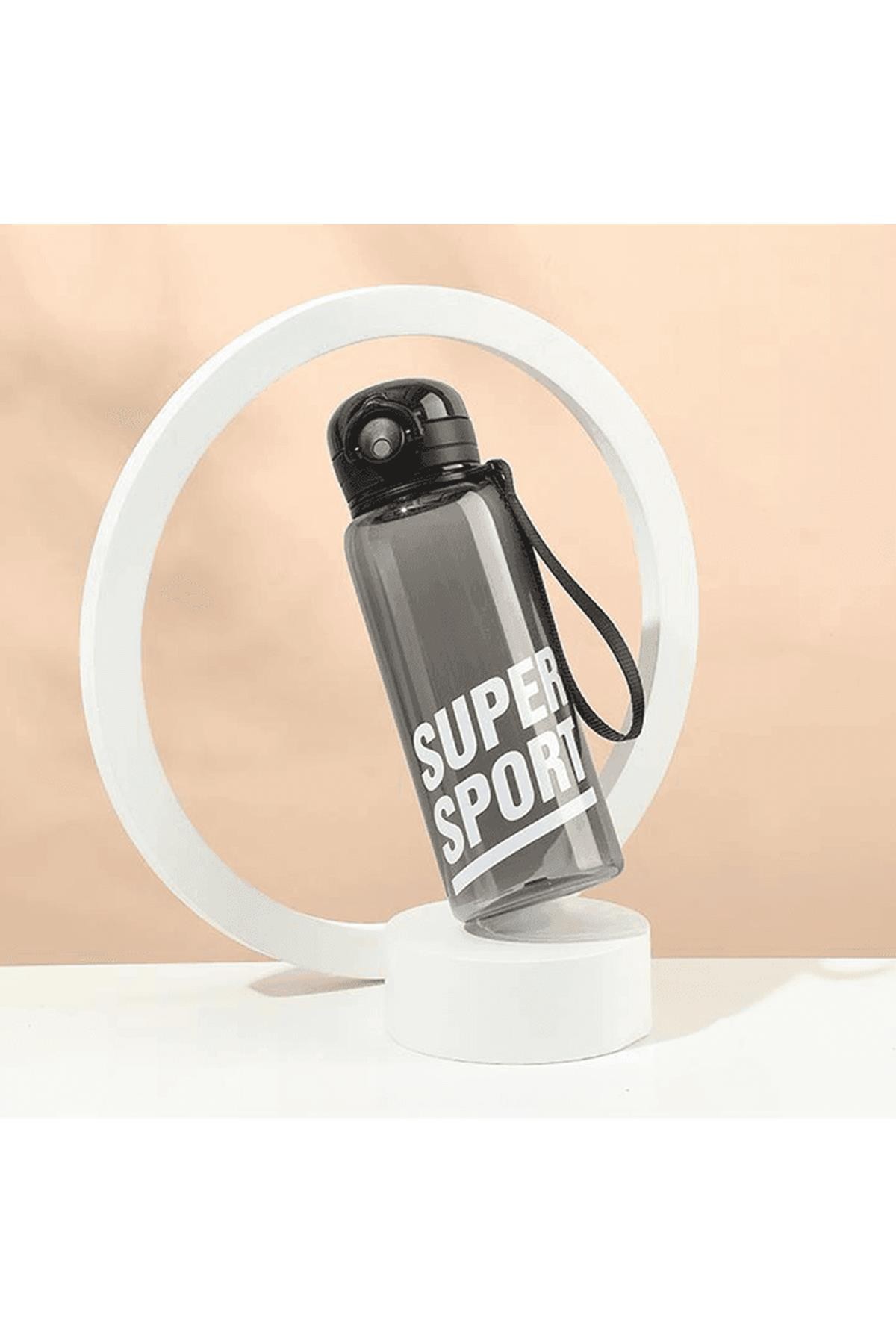 Sıçrayan Kapaklı Tritan Askılı Şişe 700Ml - Siyah